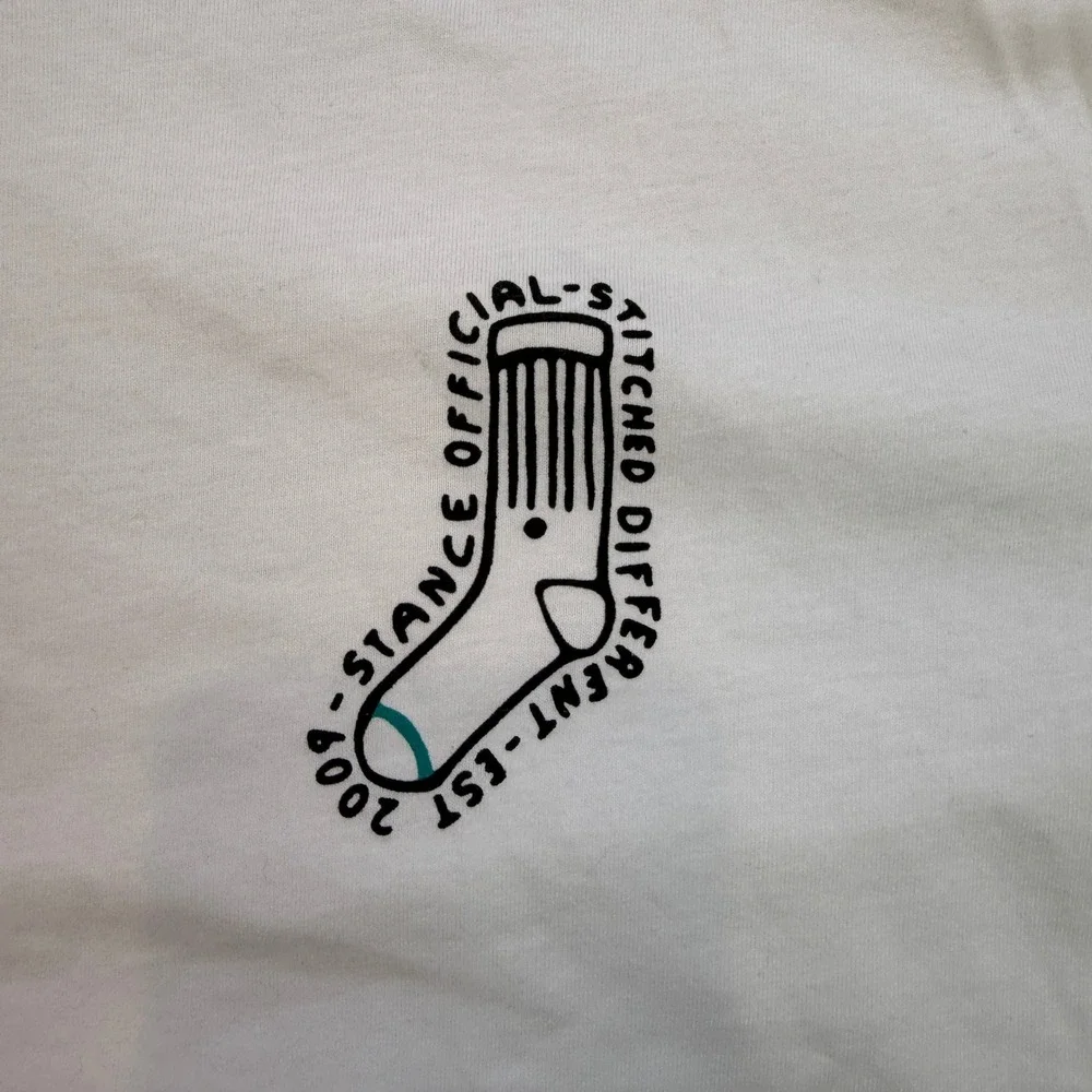 Stance‎ The Crew T Shirt Mens Large White Small Logo Graphic Stitched Different